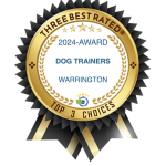 Cheshire Dog School win's 3 Best Rated Warrington Dog Trainer of the Year 2024